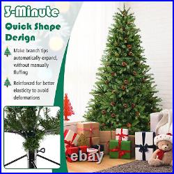 7 FT Pre-Lit Christmas Tree 3-Minute Quick Shape with Quick Power Connector Timer