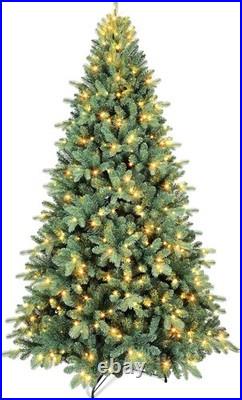 7 FT Prelit Artificial Christmas Tree with 500 light 1845 PE/PVC Branches Green
