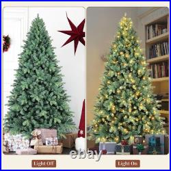 7 FT Prelit Artificial Christmas Tree with 500 light 1845 PE/PVC Branches Green