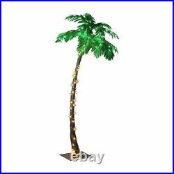 7 Foot Lighted Palm Tree Led Light Outdoor Outside Patio Christmas Decoration