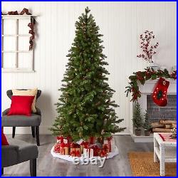 7' Fraser Fir Artificial Christmas Tree with300 Multicolor LED Lights. Retail $419