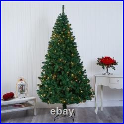 7' Northern Tip Pine Artificial Christmas Tree with 350 Clear LED Lights Home
