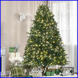 7' Prelit Artificial Christmas Tree Holiday Decoration with 2393 Tips, LED light