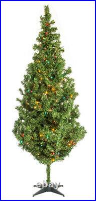 7' Rocky Mountain Pine Christmas Tree with Multi-Color Lights