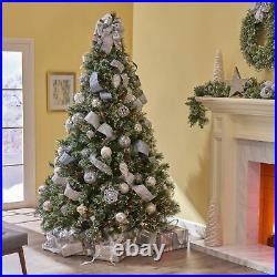 7-ft Cashmere Mixed Needles Hinged Artificial Christmas Tree with Snow