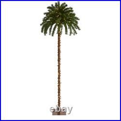 7-ft Christmas Palm Artificial Tree with 300 White Warm LED Lights