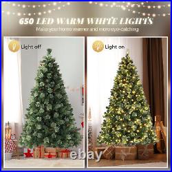 7 ft Christmas Tree Artificial 650 LED Lights Holiday Xmas Party Home Decoration 7 ft Christmas Tree Artificial 650 LED Lights Holiday Xmas Party Home Decoration