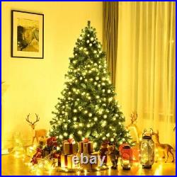 7 ft. Pre-Lit Artificial Christmas Tree Hinged Artificial Xmas CM23972US