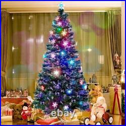 7 ft Pre-Lit Optical Fiber Christmas Artificial Tree, with LED RGB Color