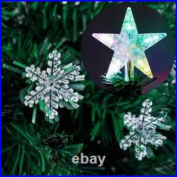 7 ft Pre-Lit Optical Fiber Christmas Artificial Tree, with LED RGB Color