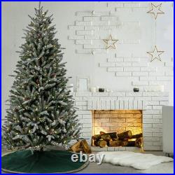 7 ft. Pre-Lit Snowy Olallie Pine Tree with LED Lights, Plug-In