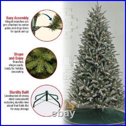 7 ft. Pre-Lit Snowy Olallie Pine Tree with LED Lights, Plug-In