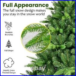 7 ft Prelit Spruce Artificial Hinged Christmas Tree with 1692 Branch Tip 450 Light