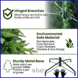 7 ft Prelit Spruce Artificial Hinged Christmas Tree with 1692 Branch Tip 450 Light
