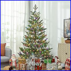 7ft Artificial Sparse Cedar Christmas Tree with LED Lights