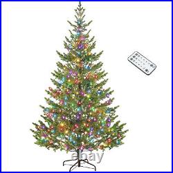 7ft Artificial Sparse Cedar Christmas Tree with LED Lights