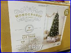 7ft Pre-Lit Douglas Fir Artificial Christmas Tree Bicolor LED Lights -New In Box
