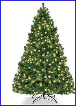 7ft Pre-Lit PVC Christmas Tree with 400 LED Light