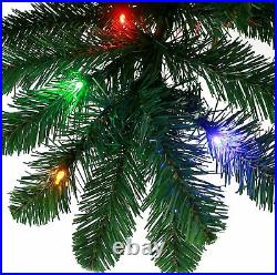 7ft Pre-Lit Spruce Christmas Dcoration Green Tree With 300 LED MultiColour Light