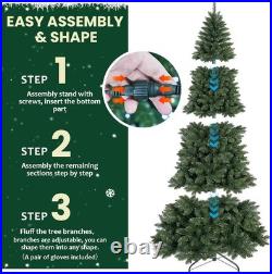 7ft Prelit Artificial Christmas Tree & App-Controlled 400 RGB LED Light Decor