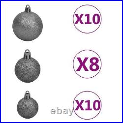 82.7 Artificial Christmas Tree with LED String Light Peak and Balls Set