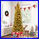 8FT_Slim_Christmas_Tree_Pre_Lit_Hinged_Decoration_with_420_Lights_55_Red_Berries_01_vntn
