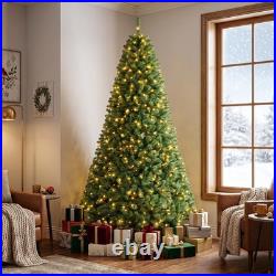 8 FT Pre-Lit Artificial Christmas Tree with1605 Dense Branch Tips 600 LED Lights