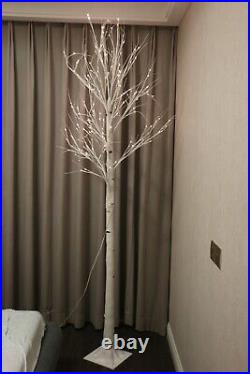 8 Lighting Modes White LED Christmas Birch Tree Decor 3 Sizes Options In/Outdoor