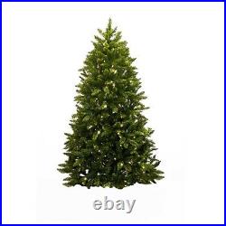 8' Tree Forest Natural Spruce Artificial Christmas tree with LED Lights