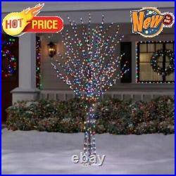 8 ft Christmas Tree Bare Branch Multi LED Holiday Home Decor Outdor Yard Plug In