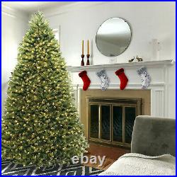 8ft Artificial Hinged Holiday Standing Xmas Christmas Tree + 750 Decor Lights