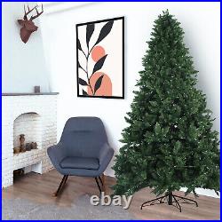8ft Artificial Holiday Standing Xmas Christmas Tree + RGB LED Prelit Light Decor