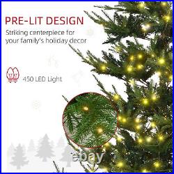 8ft Prelit Artificial Christmas Tree Holiday Decoration with 1026 Tips LED light