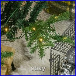 8ft Prelit Artificial Christmas Tree Holiday Decoration with 1026 Tips LED light