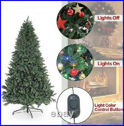 9FT Artificial Christmas Tree Home Party Holiday Decor with Colorful 650LED Lights