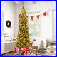 9FT_Slim_Christmas_Tree_Pre_Lit_Hinged_Decoration_with_500_Lights_62_Red_Berries_01_odti