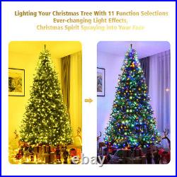 9Ft Pre-Lit Artificial Christmas Tree Premium Hinged with 1000 LED Lights & Stand