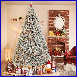 9Ft Pre-Lit Christmas Tree Warm White Lights Holiday Decor Christmas LED Tree