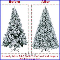 9Ft Pre-Lit Christmas Tree Warm White Lights Holiday Decor Christmas LED Tree