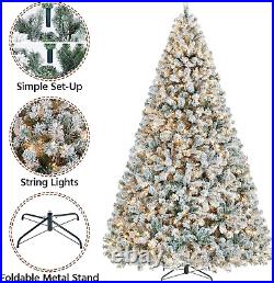 9Ft Pre-Lit Christmas Tree Warm White Lights Holiday Decor Christmas LED Tree
