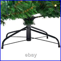 9Ft Pre-Lit PVC Artificial Christmas Tree Hinged with 700 LED Lights & Stand