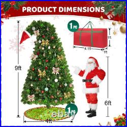 9Ft Whimsical Christmas Tree, Bendable Pre-Lit Christmas Trees with 550LED Lights