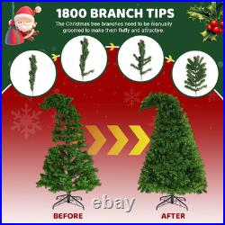 9Ft Whimsical Christmas Tree, Bendable Pre-Lit Christmas Trees with 550LED Lights