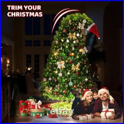 9Ft Whimsical Christmas Tree, Bendable Pre-Lit Christmas Trees with 550LED Lights