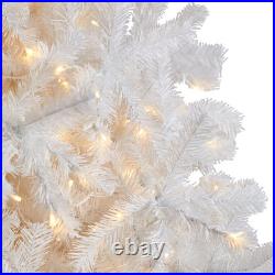9Ft. White Artificial Christmas Tree with 1860 Bendable Branches and 650 LED Lig