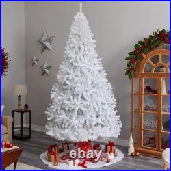9Ft. White Artificial Christmas Tree with 1860 Bendable Branches and 650 LED Lig
