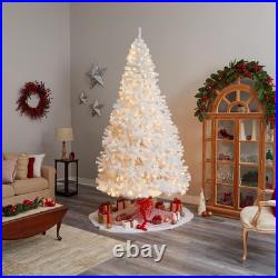 9Ft. White Artificial Christmas Tree with 1860 Bendable Branches and 650 LED Lig