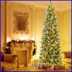 9 FT Pre-Lit Artificial Christmas Tree with 1228 Frosted Tips 470 LED Lights