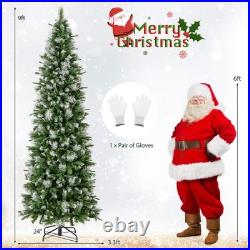 9 FT Pre-Lit Artificial Christmas Tree with 1228 Frosted Tips 470 LED Lights