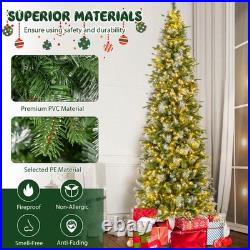 9 FT Pre-Lit Artificial Christmas Tree with 1228 Frosted Tips 470 LED Lights